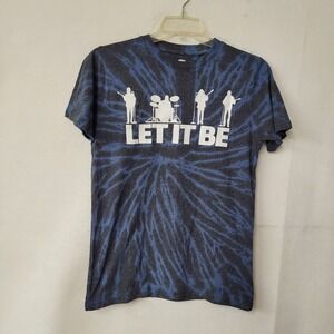 The Beatles Let It Be Tee Adult M Tie Dye Graphic Band 2021 Licensed T-Shirt New